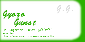gyozo gunst business card